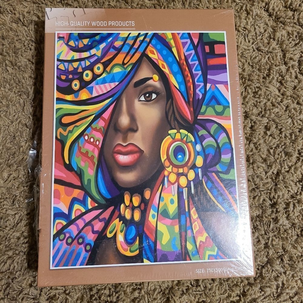 African Woman 1000 Piece Wooden Puzzle